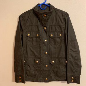 J. Crew field jacket, pm, olive green